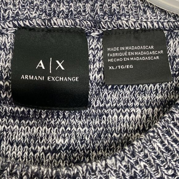 ARMANI EXCHANGE Men’s Crew Neck Pullover Heavy Cotton Sweater Size XL. NWOT - Picture 3 of 10